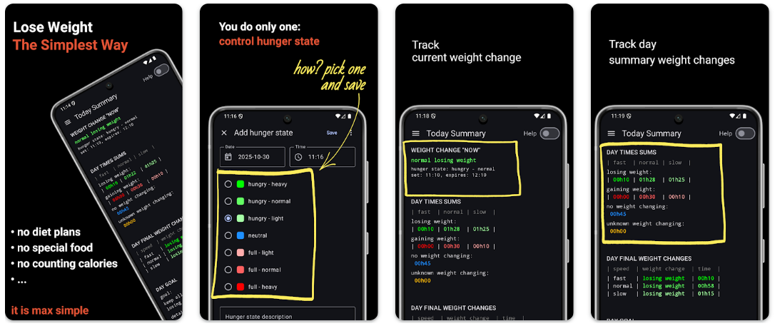 App screenshots overview